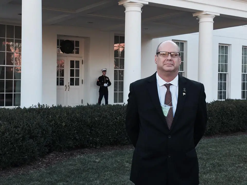 Angel Dad Steve Ronnebeck on a visit to the White House on Jan. 27, 2017. (Courtesy Steve Ronnebeck)