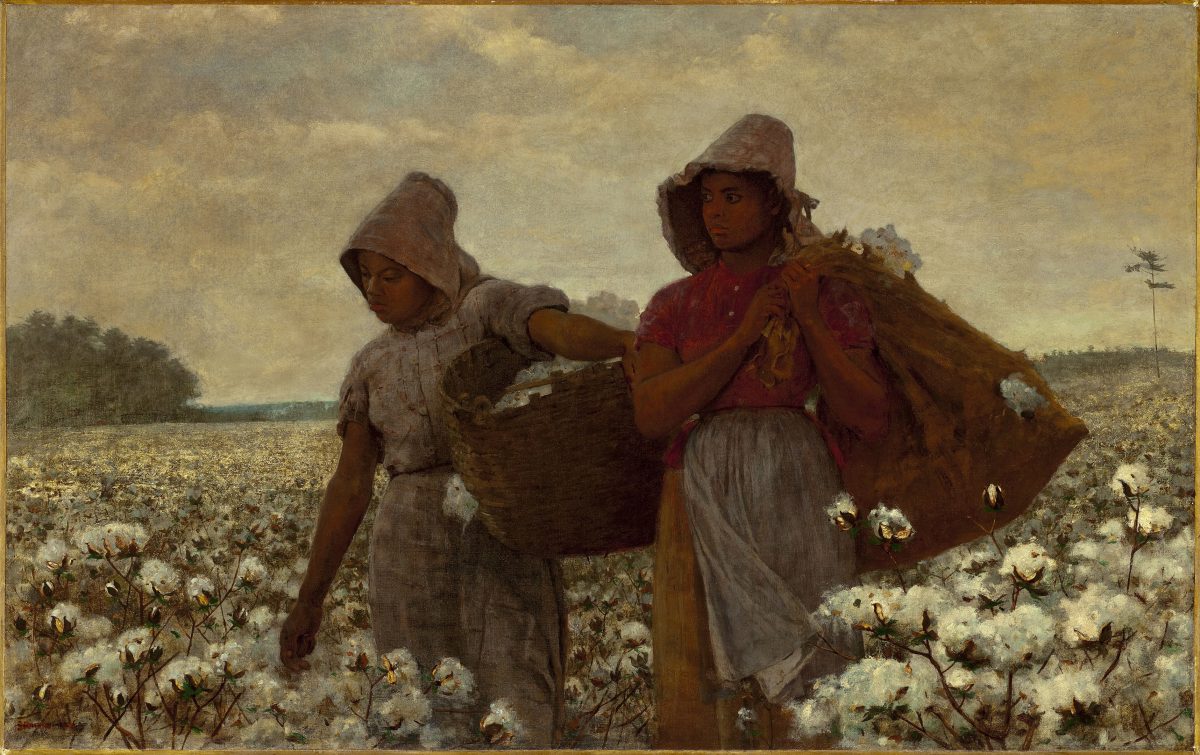 “The Cotton Pickers,” 1864, by Winslow Homer. (Public Domain)
