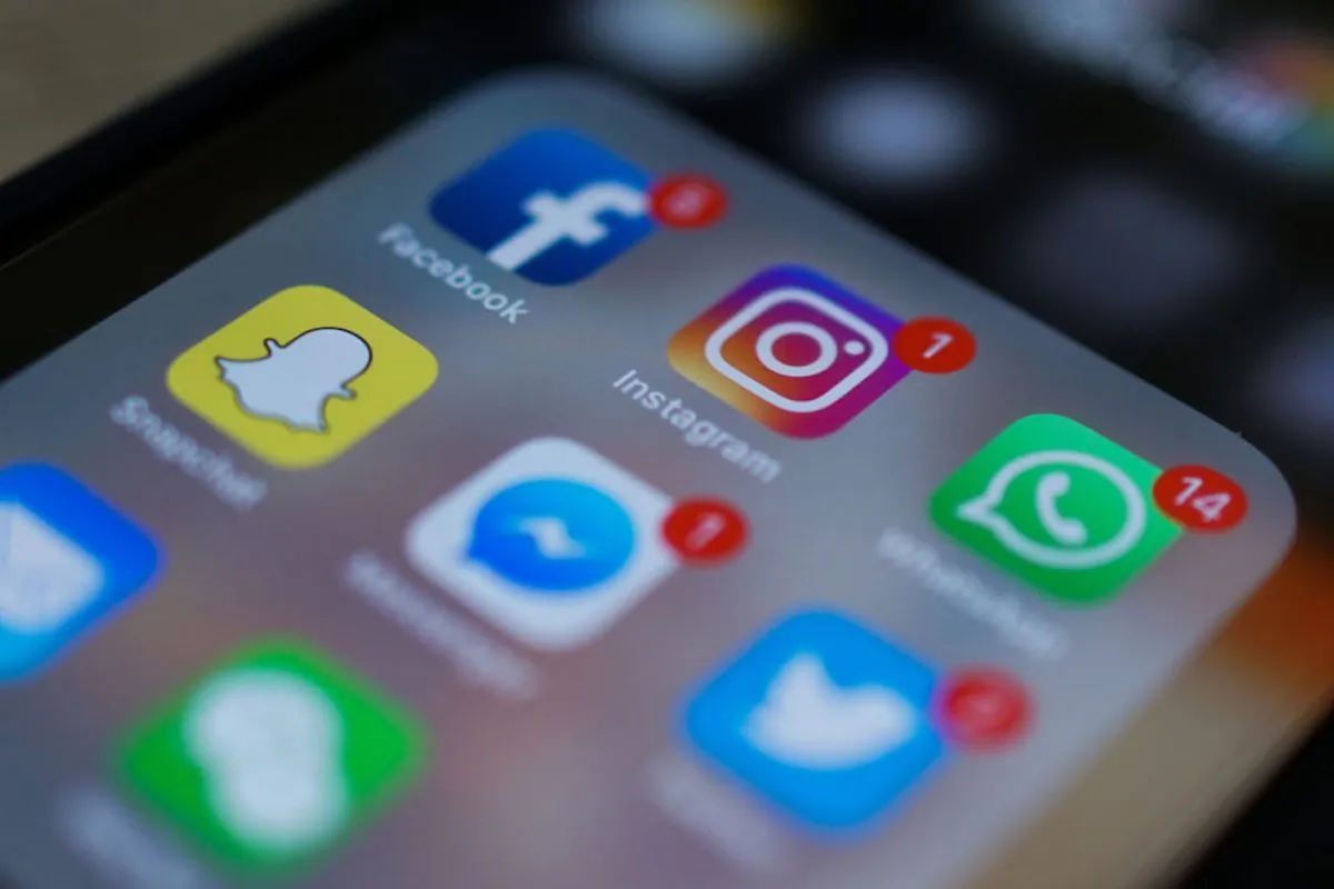 This photo illustration taken on March 22, 2018 shows apps for Facebook, Instagram, Twitter, and other social networks on a smartphone in New Delhi.     (CHANDAN KHANNA/AFP/Getty Images)