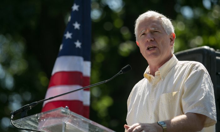 Rep. Mo Brooks (R-AL) speaks during the DC March for Jobs in Upper Senate Park near Capitol Hill, on July 15, 2013 in Washington, DC. (Drew Angerer/Getty Images)
