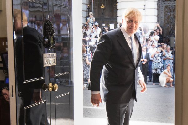 Boris Johnson arrives in 10 Downing Street