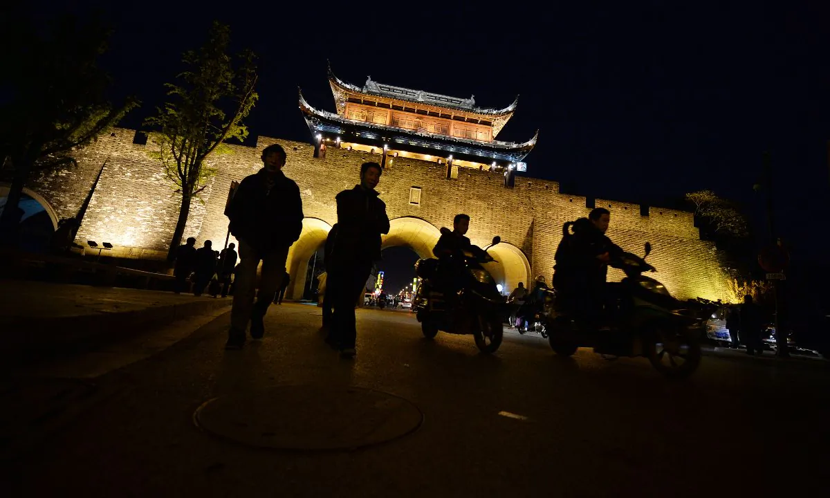 A night out in Jiangsu Province, China. (Mark Ralston/AFP/Getty Images)