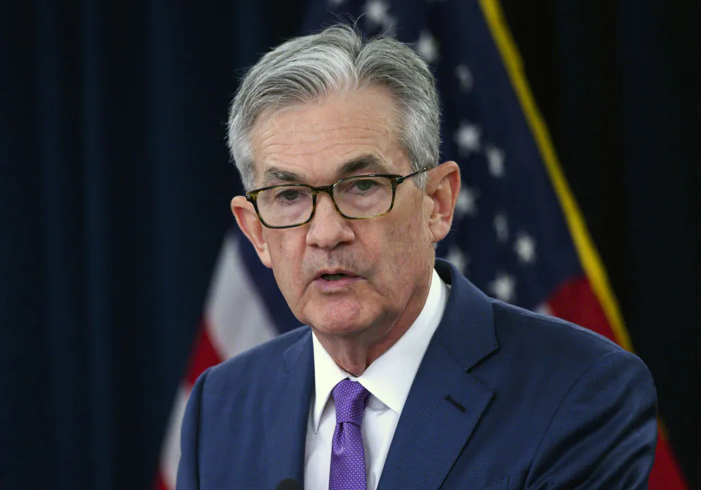 Federal Reserve Chairman Jerome Powell speaks during a press conference after a Federal Open Market Committee meeting in Washington, on July 31, 2019. (Andrew Caballero-Reynolds/AFP/Getty Images)