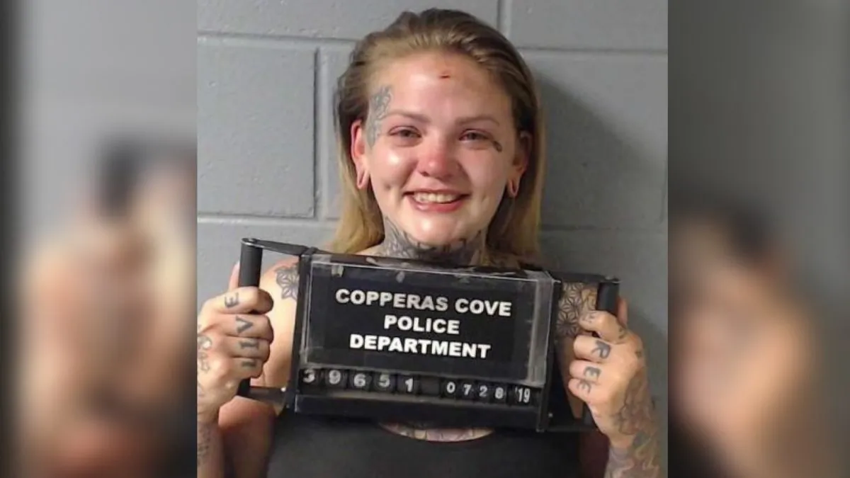 Samantha Vaughan, 26, was arrested after allegedly leaving her infant inside a running car while drinking alcohol inside a nightclub in Copperas Cove, Texas, on July 28, 2019. (Copperas Cove Police Department)