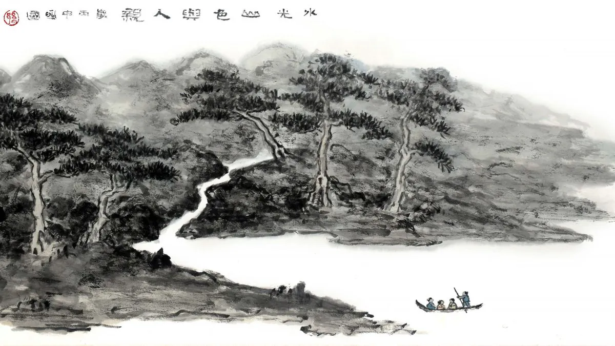 Lu Yu said to the boatman, "If you get everybody out of the water, I'll reward you with 20 Taels.' (Sun Mingguo / The Epoch Times)