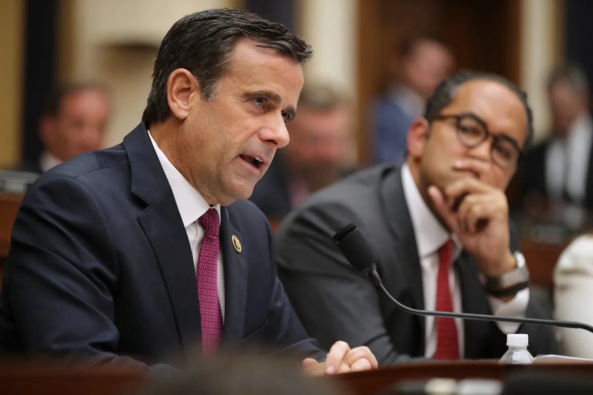 Rep. John Ratcliffe (R-Texas) questions former Special Counsel Robert Mueller as he testifies before the House Intelligence Committee about his report on Russian interference in the 2016 presidential election in the Rayburn House Office Building in Washington on July 24, 2019. (Chip Somodevilla/Getty Images)