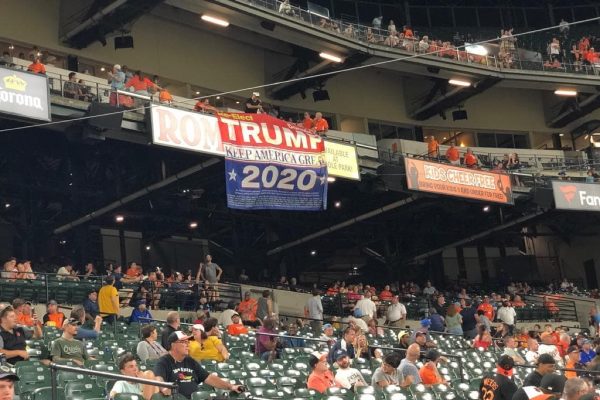 Trump flag at Baltimore game