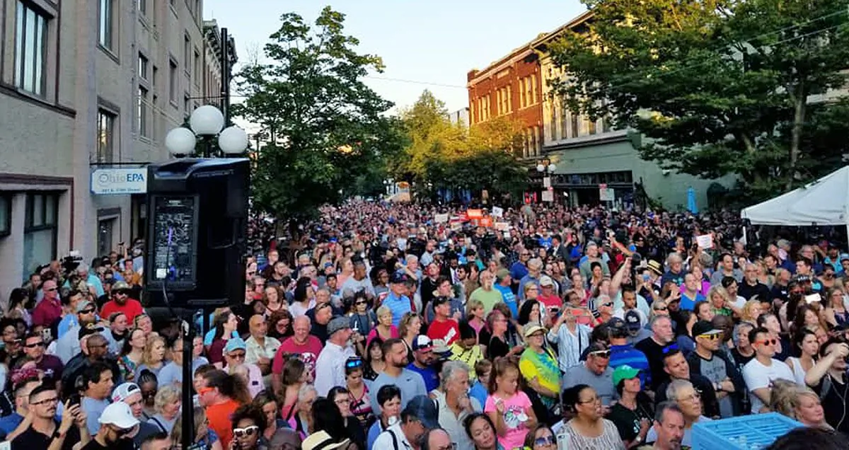 Residents mourn lives lost in a mass shooting in Dayton, Ohio, on August 4, 2019. (Dayton Ohio City Government/Facebook)