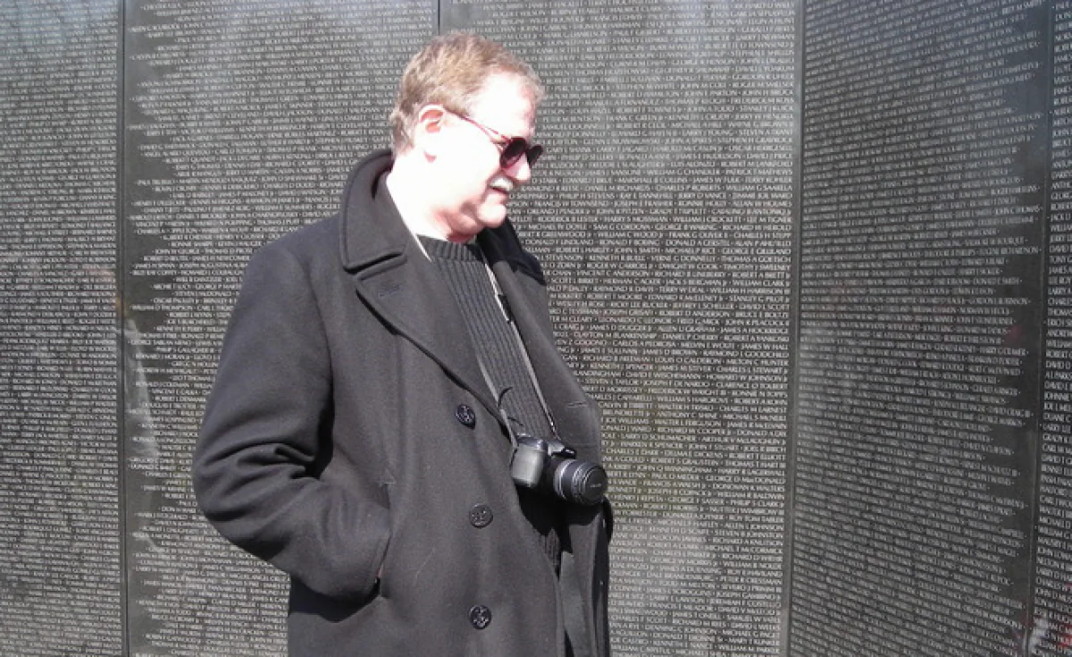 Author Marc Yablonka at the Vietnam Veteran's Memorial Wall in Washington. (Courtesy Marc Yablonka)
