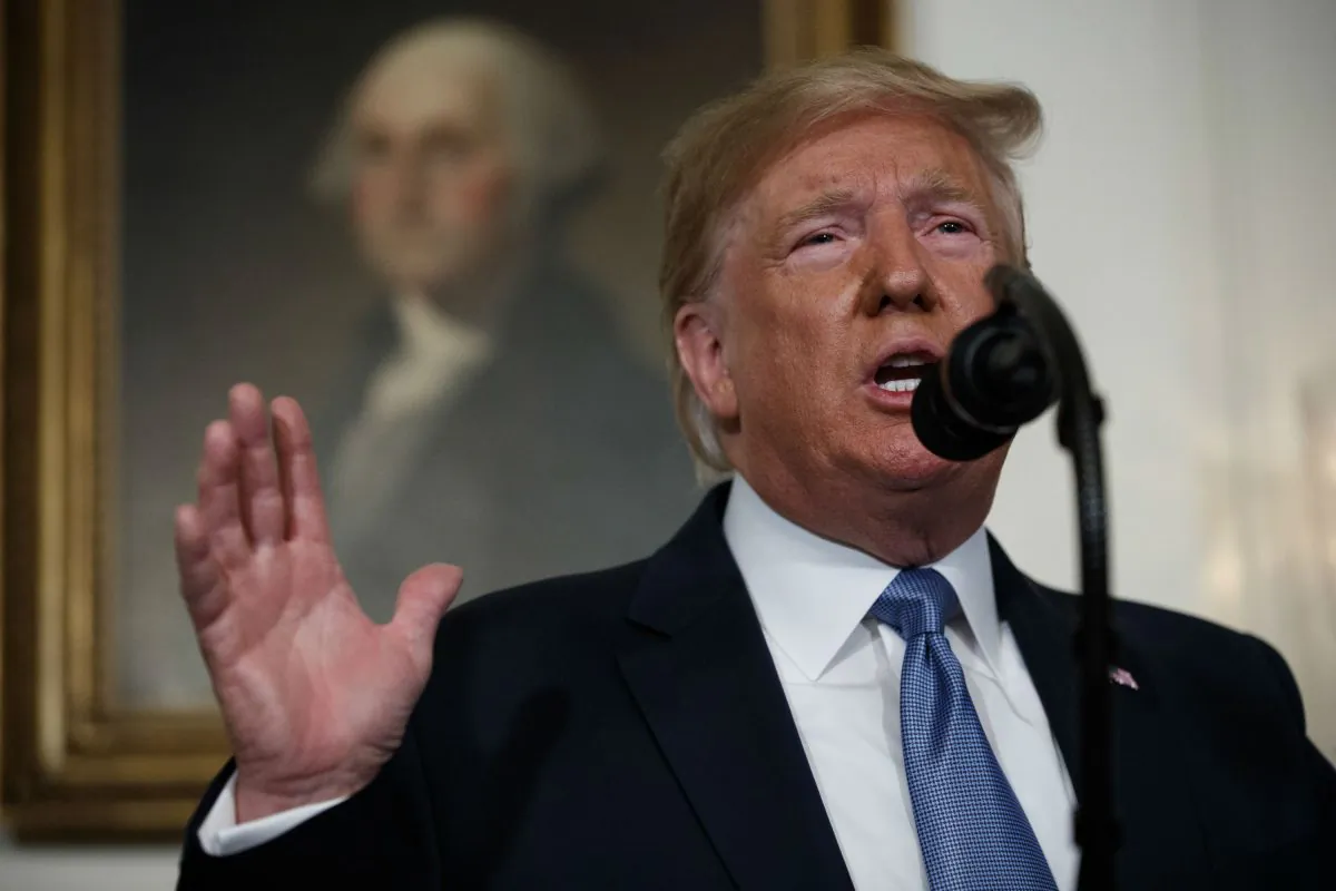 President Donald Trump in the Diplomatic Reception Room of the White House in Washington on Aug. 5, 2019, in Washington. (Evan Vucci/AP Photo)
