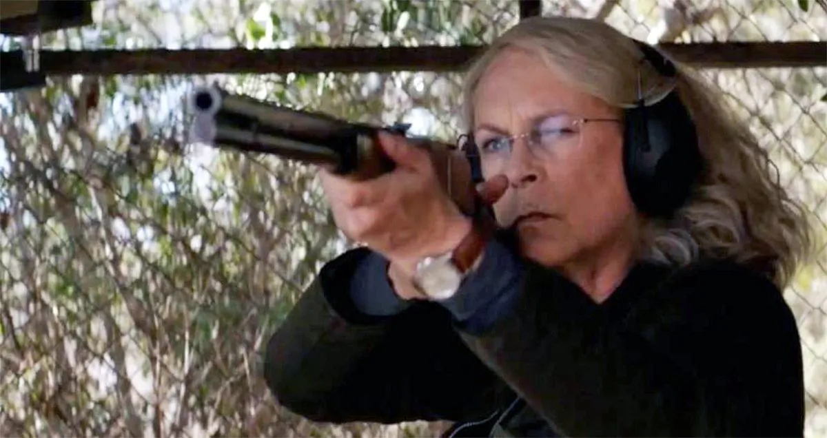 A promotional screenshot of lead actress Jamie Lee Curtis in the thriller movie Halloween (2018). (Courtesy of Universal Pictures via Majestic Cinemas)