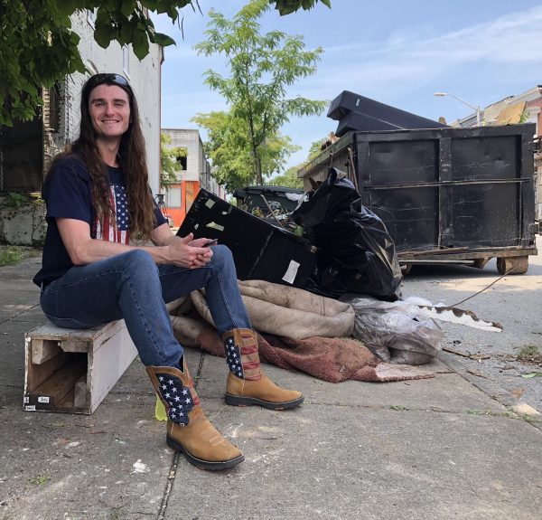 Conservative activist Scott Presler after street cleanup event in Baltimore