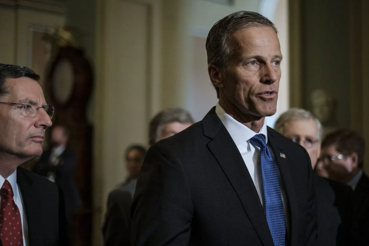 Sen. John Thune (R-S.D.) on Capitol Hill on April 30, 2019. (Pete Marovich/Getty Images) 
