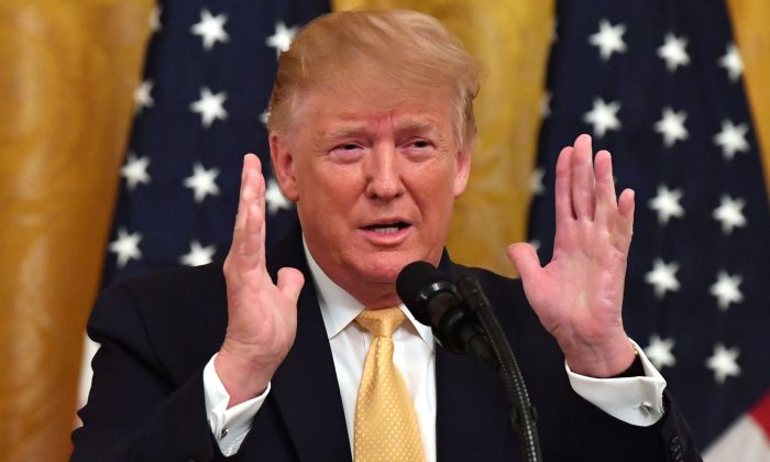 President Donald Trump at the Presidential Social Media Summit at the White House on July 11, 2019. (Nicholas Kamm/AFP/Getty Images)