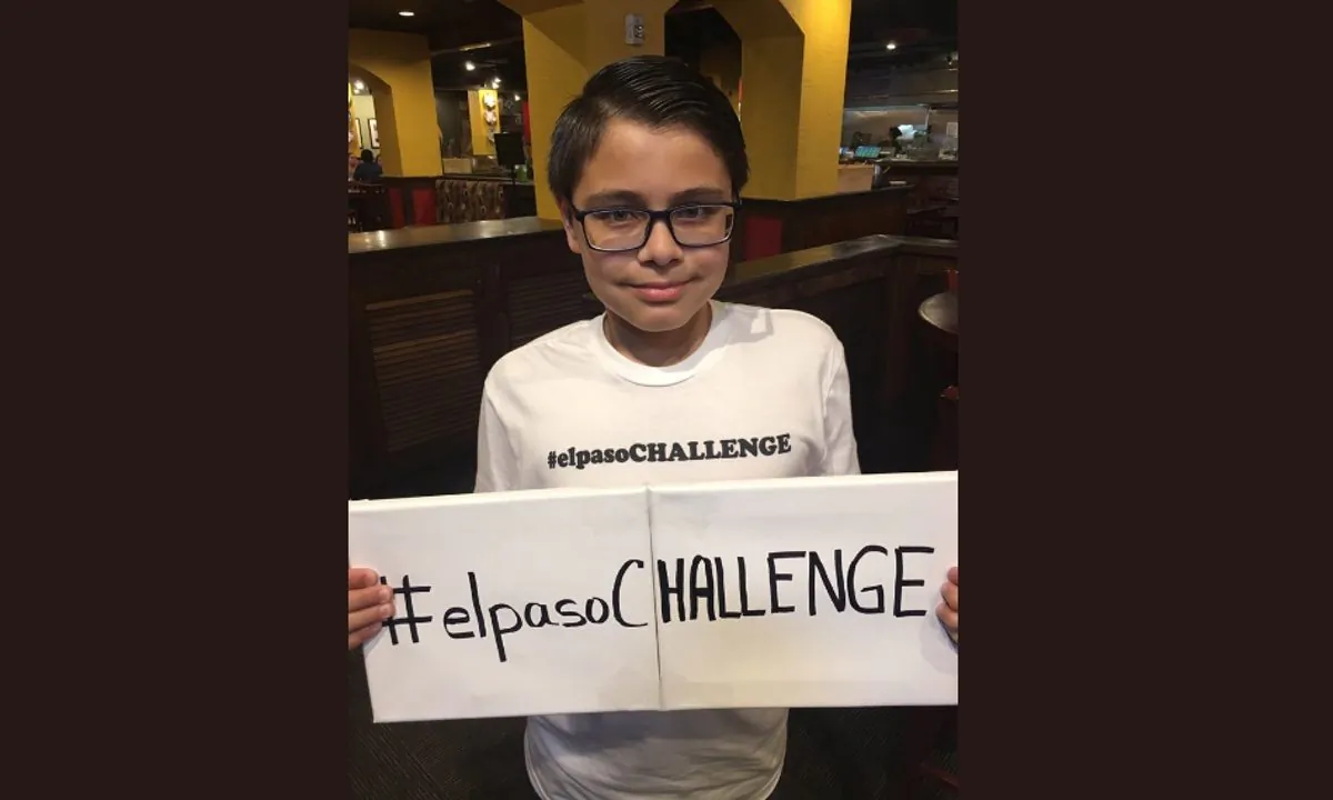 Ruben Martinez, 11, has a challenge for El Paso residents that he hopes will help them heal after the Walmart shooting. (Courtesy Rose Gandarilla)
