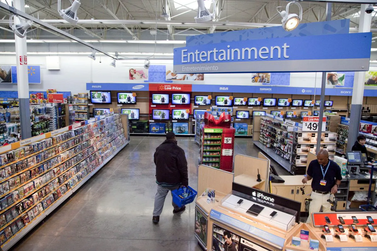 A view of the entertainment section of a Wal-Mart store is seen in Alexandria, Va., on Dec. 15, 2010. (AP Photo)