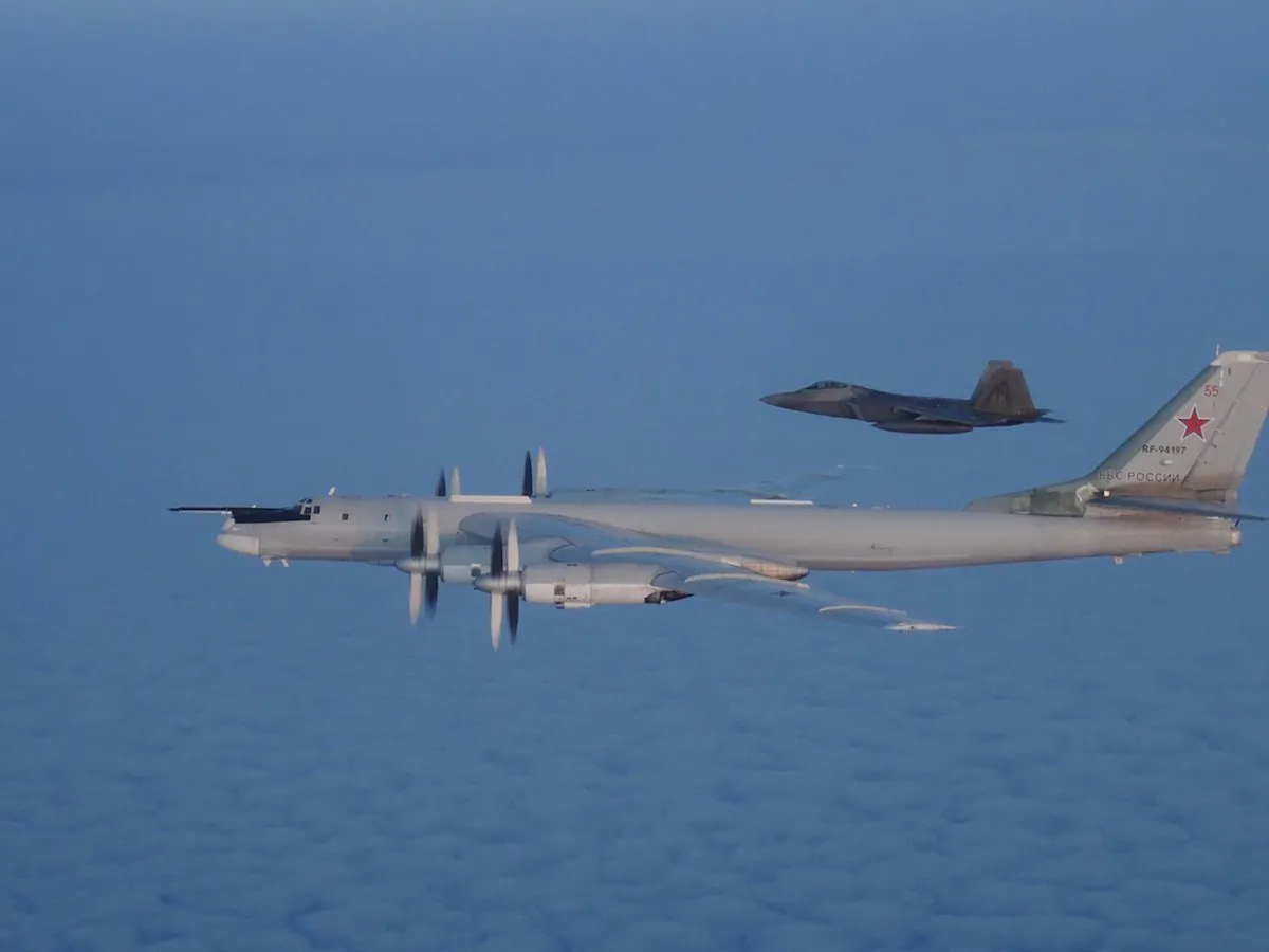 U.S. and Canadian fighter jets intercepted two Russian long-range bombers off the coast of Alaska on Aug. 8, 2019. (NORAD)