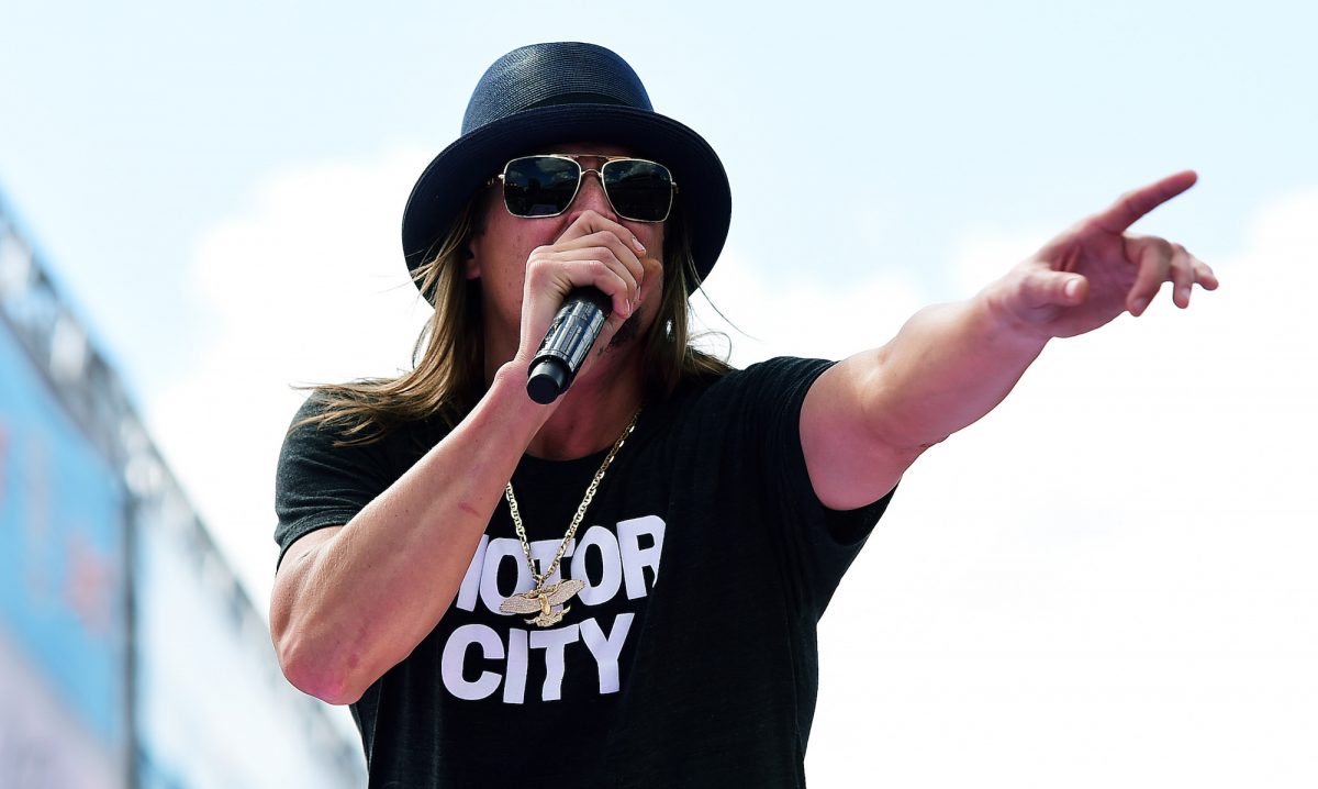 Recording artist Kid Rock performs prior to the NASCAR Sprint Cup Series 57th Annual Daytona 500