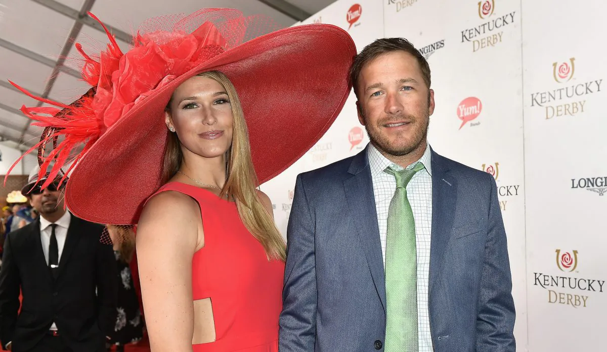 Morgan Beck and Bode Miller attend the 143rd Kentucky Derby at Churchill Downs in Louisville, Kentucky, on May 6, 2017. (Gustavo Caballero/Getty Images)