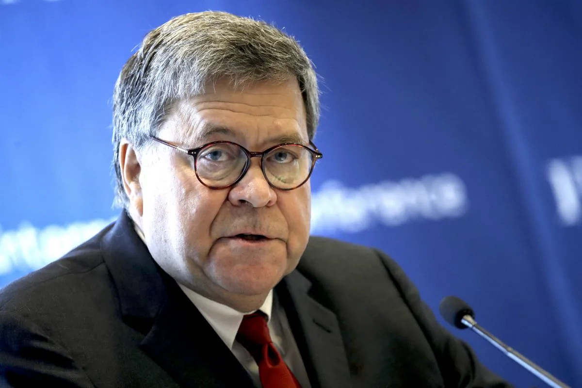 U.S. Attorney General William Barr waits to speak at the International Conference on Cyber Security at Fordham University School of Law on July 23, 2019 in New York City. (Drew Angerer/Getty Images)
