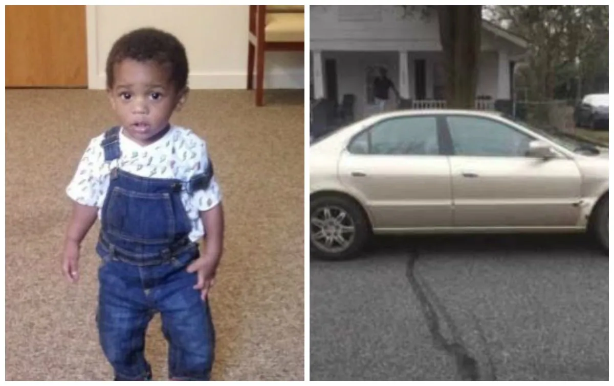 Legend Masir Goodwine, 1, was abducted on Aug. 11, 2019. He was found safe on Aug. 12, 2019. (R) The vehicle he was inside. (High Point Police Department)