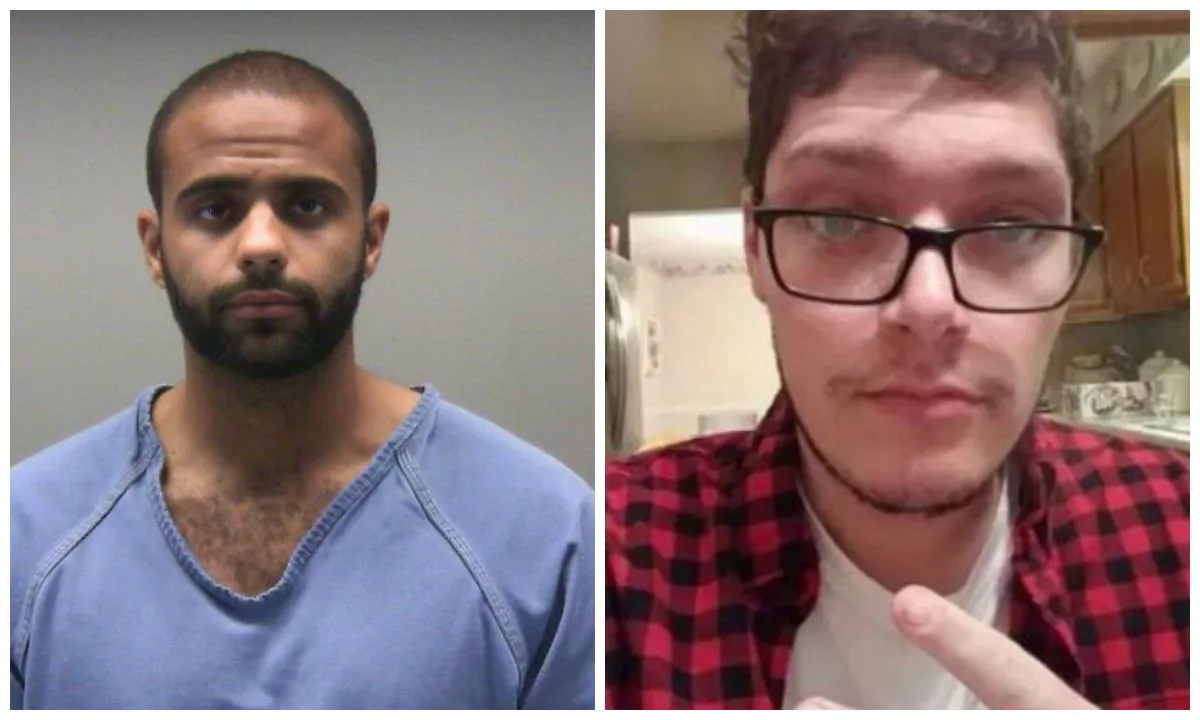 (L)- Ethan Kollie in a booking photograph. (Montgomery County Jail) (R)-Connor Betts in a file photograph. (@iamthespookster/Twitter)