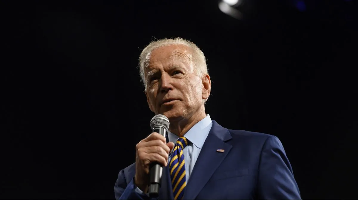 Democratic presidential candidate and former Vice President Joe Biden speaks on stage during a forum on gun safety at the Iowa Events Center in Des Moines, Iowa on Aug. 10, 2019. (Photo by Stephen Maturen/Getty Images)