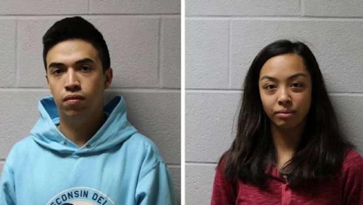 Brayan Cortez, left, and Jamie Montesa in booking photographs. (Glenview Police Department)