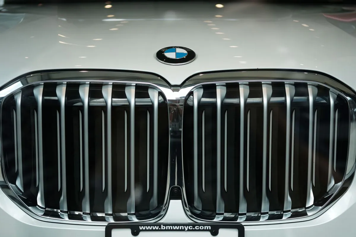 A BMW in a showroom in Manhattan, New York, on Aug. 1, 2019. (Spencer Platt/Getty Images)
