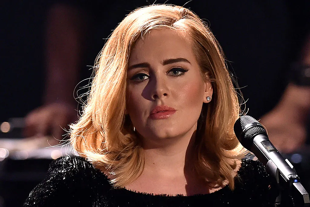 Adele performs live on stage during the television show 2015! Menschen, Bilder, Emotionen - RTL Jahresrueckblick in Cologne, Germany, on Dec. 6, 2015. (Sascha Steinbach/Getty Images)
