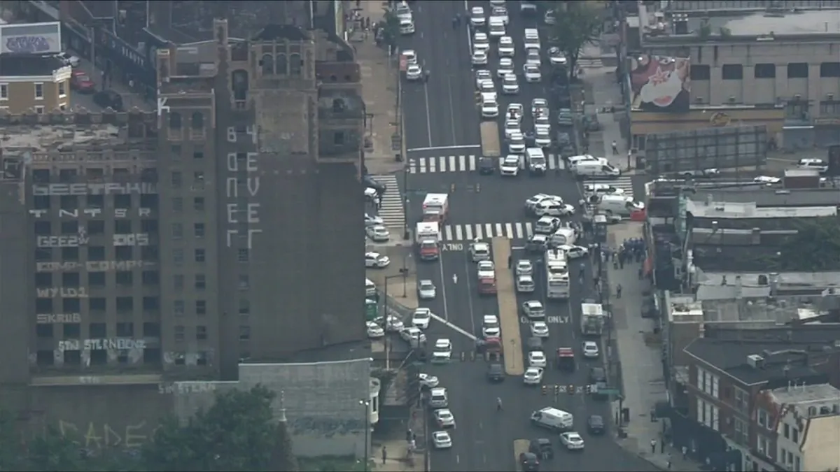 Police respond to a shooting in Philadelphia, Pa., on Aug.14, 2019. (KYW)