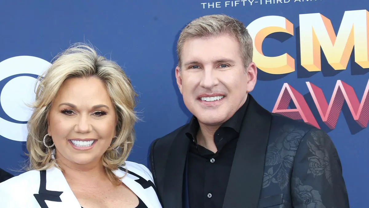Julie Chrisley (L) and Todd Chrisley attend the 53rd Academy of Country Music Awards at MGM Grand Garden Arena in Las Vegas, Nev., on April 15, 2018. (Tommaso Boddi/Getty Images)