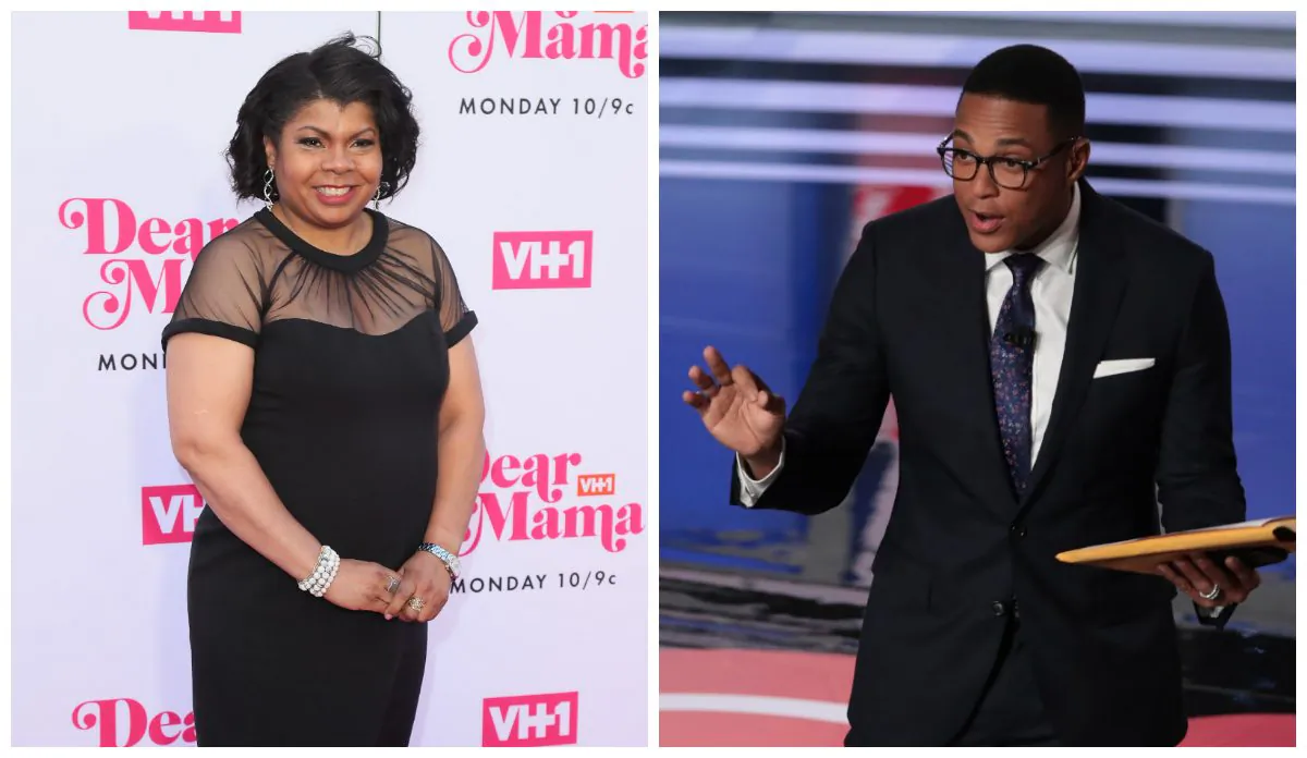 (L)-April Ryan attends VH1's Annual "Dear Mama: A Love Letter To Mom" at The Theatre at Ace Hotel in Los Angeles, on May 2, 2019. (Leon Bennett/Getty Images) (R)-CNN moderator Don Lemon speaks to the crowd attending the Democratic Presidential Debate at the Fox Theatre in Detroit, Michigan, on July 31, 2019. (Scott Olson/Getty Images)