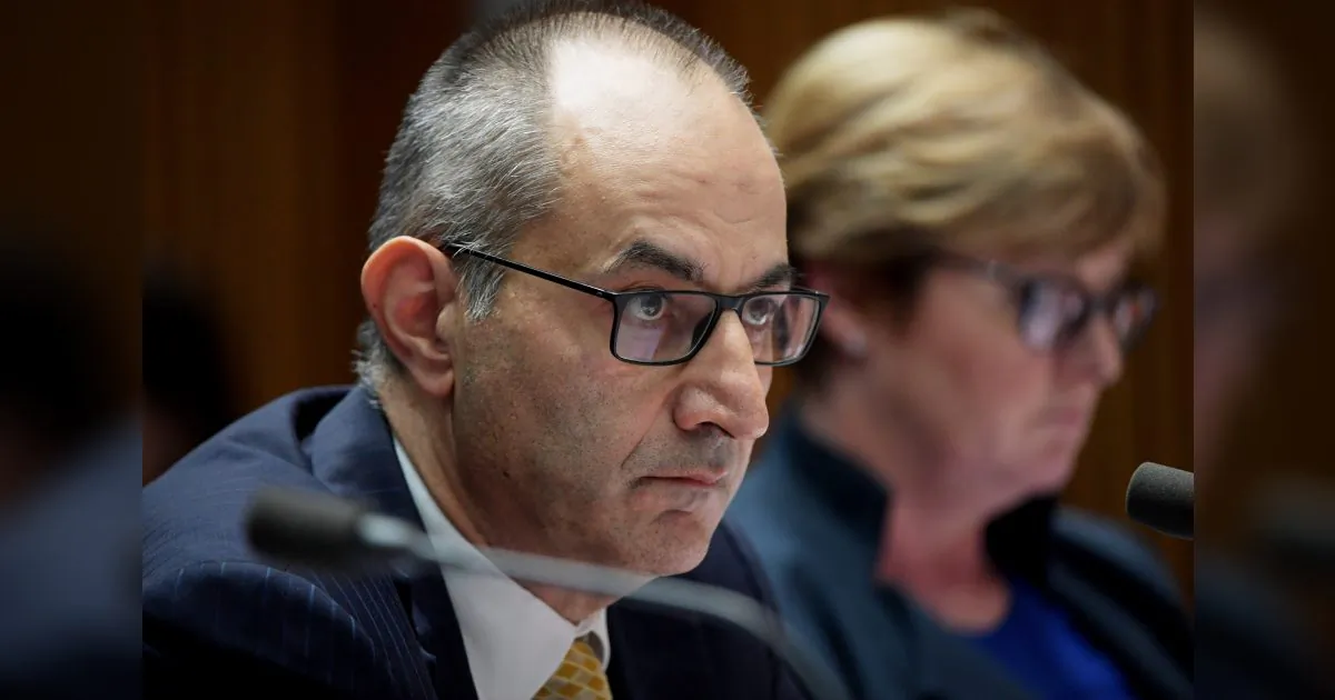 The secretary of the home affairs department, Mike Pezzullo is questioned during Senate Estimates at Parliament House on February 18, 2019 in Canberra, Australia. (Tracey Nearmy/Getty Images)