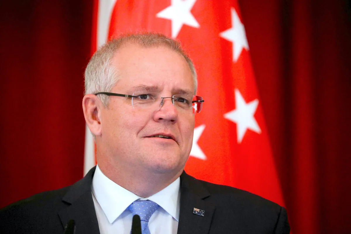File photo: Australian Prime Minister Scott Morrison speaks during a joint press conference at the Istana Presidential Palace in Singapore, on 7 June 2019. (Wallace Woon/Pool via Reuters)