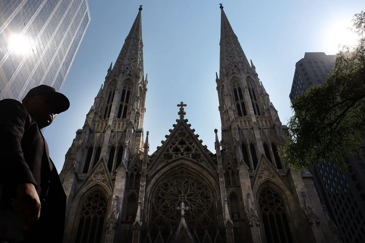 St. Patrick's Cathedral, the seat of the Roman Catholic Archdiocese of New York in New York City, on Sept. 8, 2015. (Spencer Platt/Getty Images)