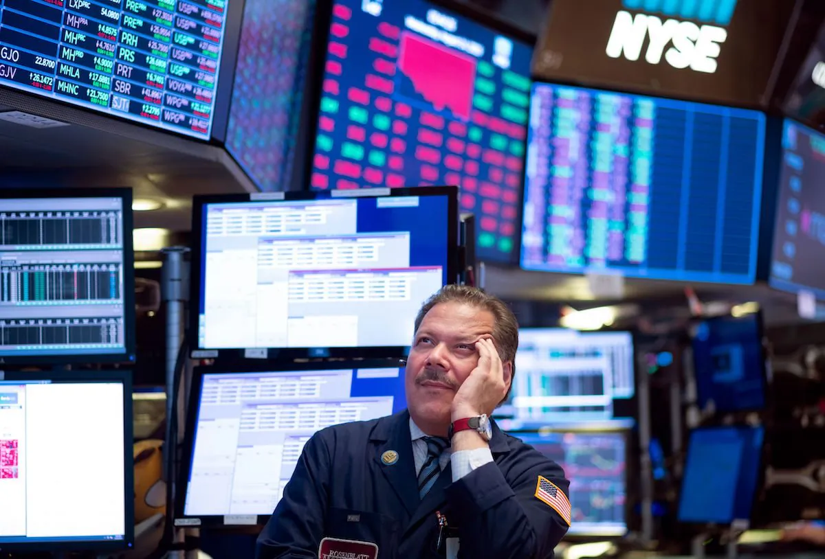 Traders work before the closing bell at the New York Stock Exchange (NYSE) in New York City, on August 14, 2019. (Johannes Eisele/AFP/Getty Images)