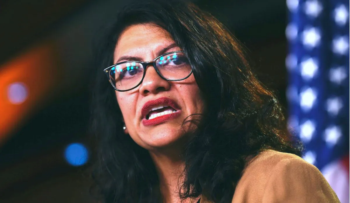 Rep. Rashida Tlaib (D-Mich.) speaks during a press conference at the Capitol in Washington on July 15, 2019. (Brendan Smialowski/AFP/Getty Images)