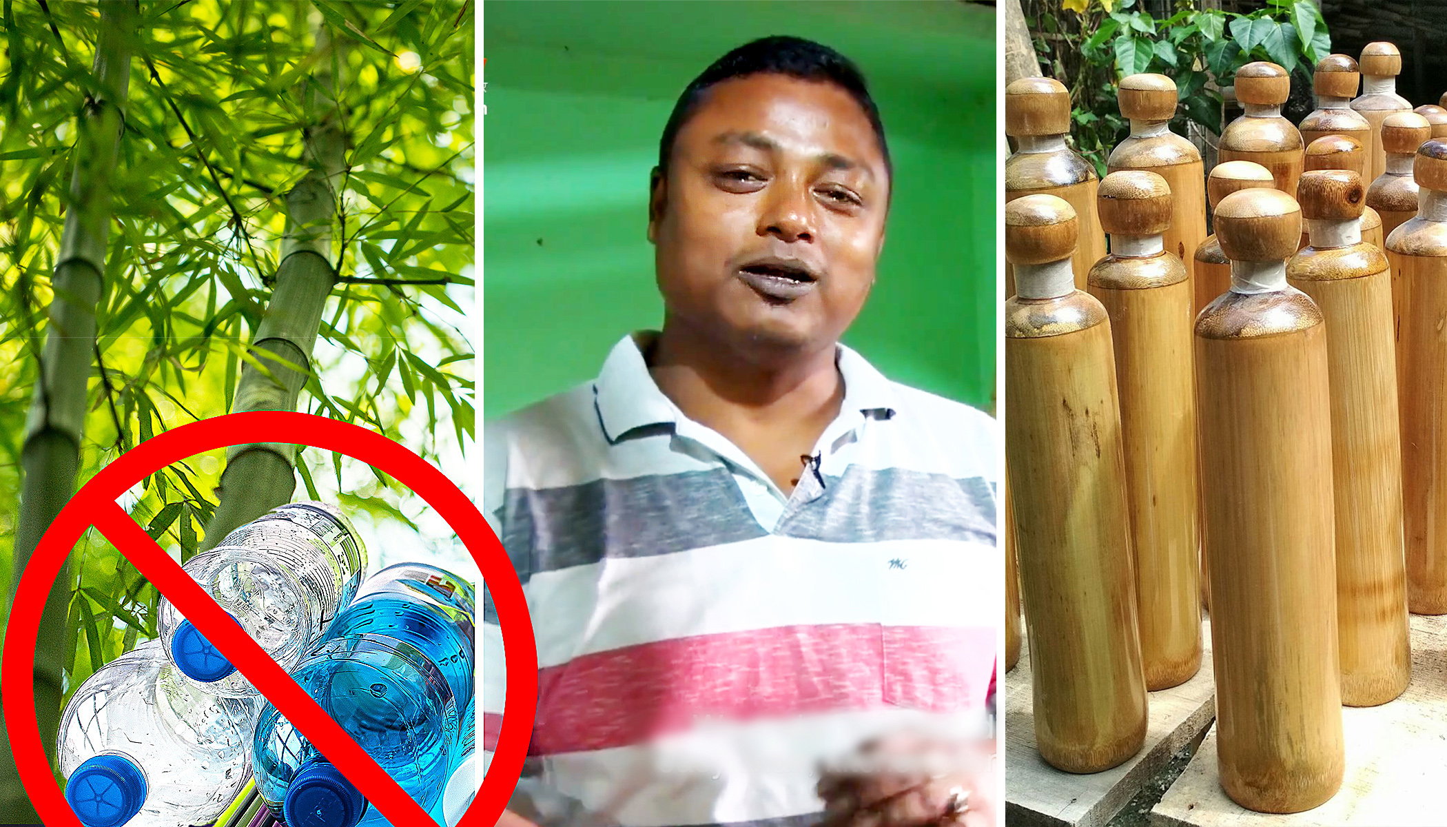 Entrepreneur Invents Plastic Bottle Substitute Made Entirely of Bamboo