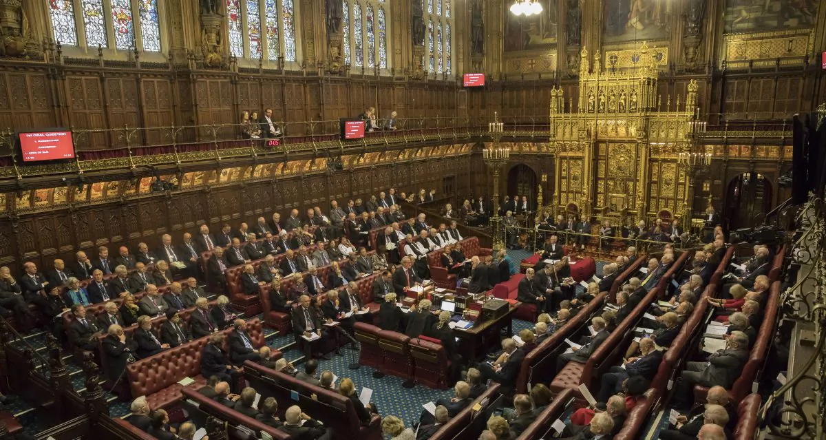 The House of Lords chamber sits in session at the Houses of Parliament in London on Oct. 31, 2017. 
(Dan Kitwood/AFP/Getty Images)