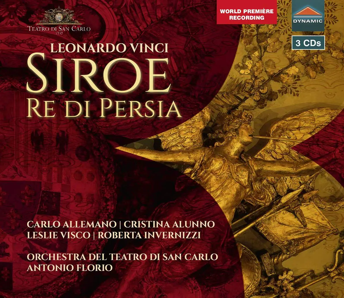 The cover of a milestone recording of Leonardo Vinci's opera "Siroe Re di Persia."