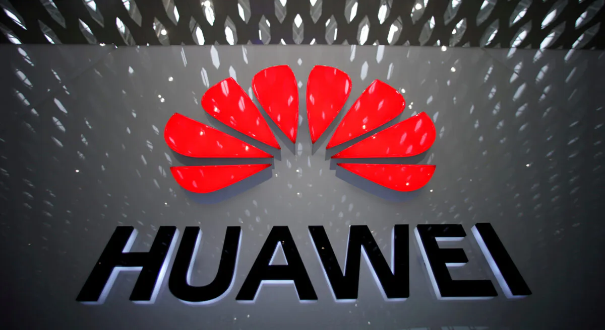 A Huawei company logo is pictured at the Shenzhen International Airport in Shenzhen, Guangdong Province, China on July 22, 2019. (Aly Song/Reuters)