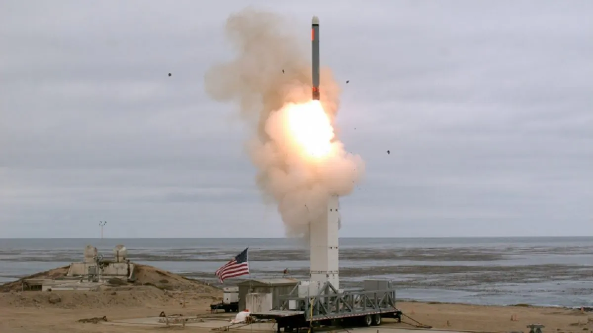 The United States tested an intermediate range missile in California on Aug. 19, 2019. (Defense Department)