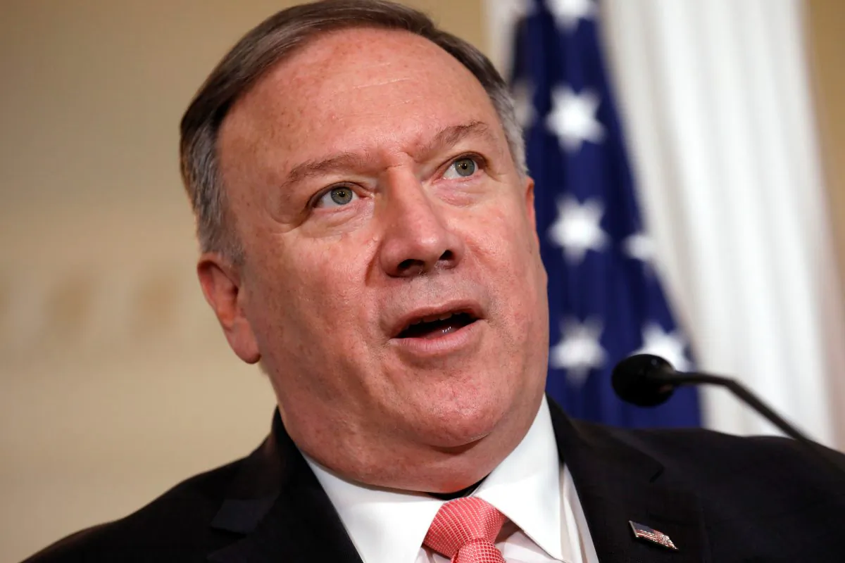 Secretary of State Mike Pompeo speaks to the media at the State Department in Washington in a file photograph. (Yuri Gripas/Reuters)