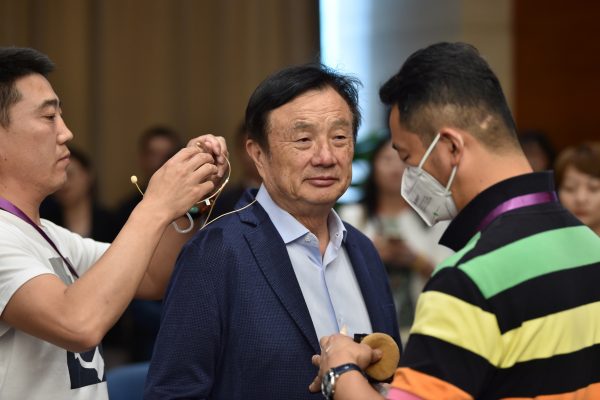 Ren Zhengfei, founder of Huawei. Ren is a member of the Chinese Communist Party and a former electronic warfare expert for Chinas Peoples Liberation Army. (HECTOR RETAMAL/AFP/Getty Images)