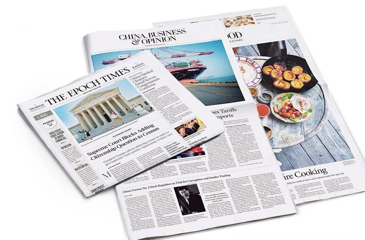 The Epoch Times newspaper. (Epoch Times staff)