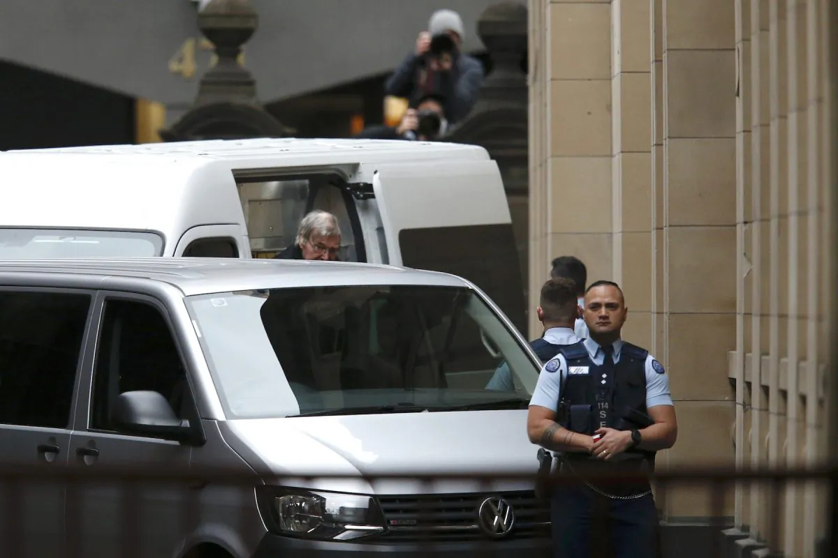 Cardinal George Pell arrives at the Supreme Court of Victoria in Melbourne, Australia, on Aug. 2, 2019. (Darrian Traynor/Getty Images)