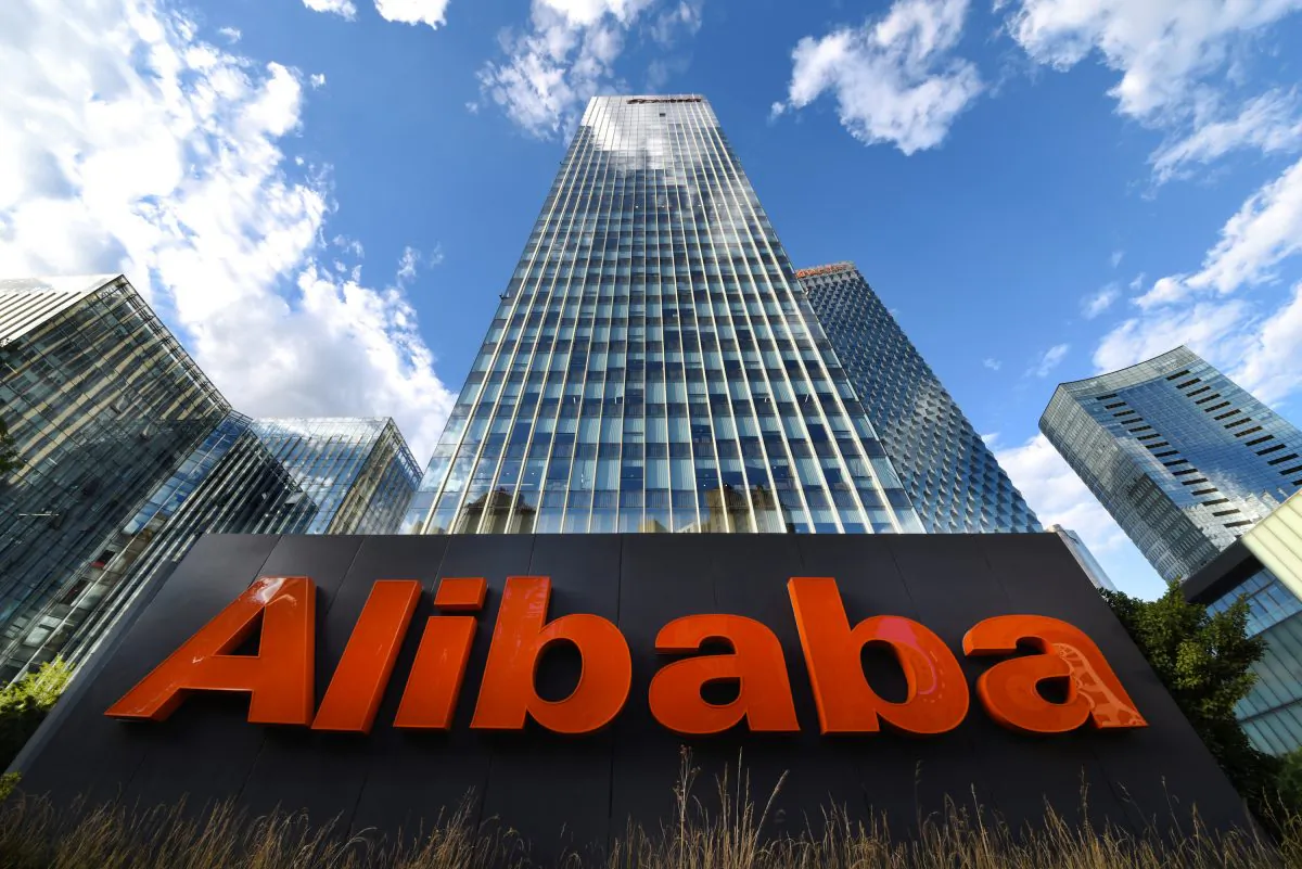 The company sign of Alibaba Group Holding Ltd is seen outside its Beijing headquarters in China on June 29, 2019. (China Out/Reuters)