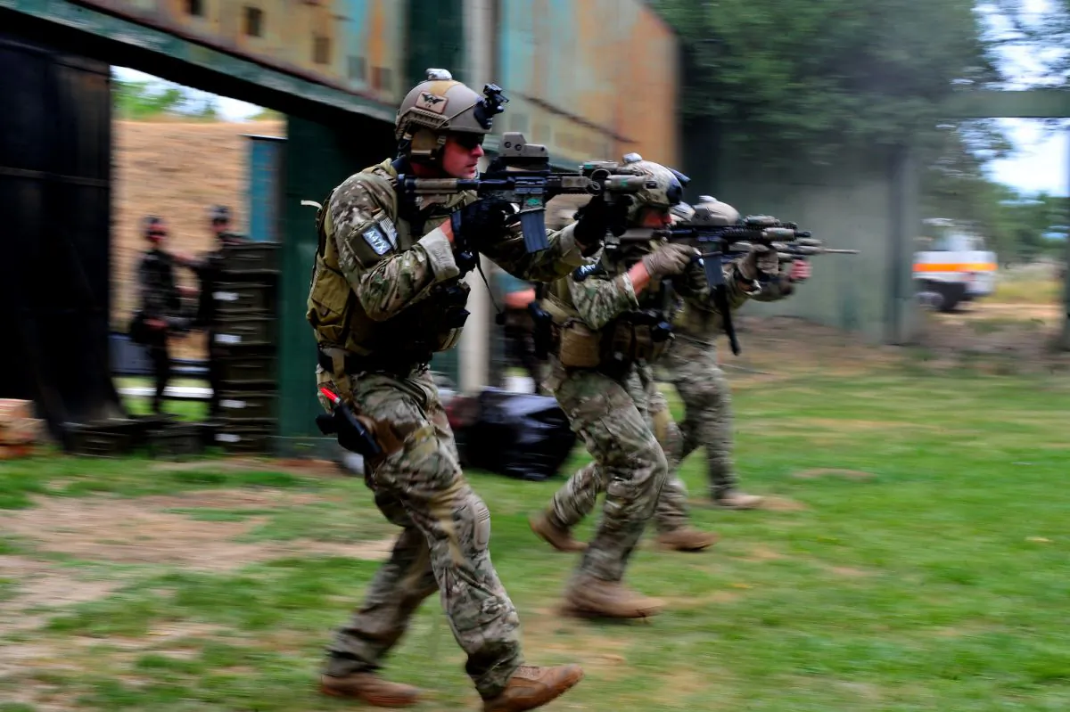 U.S. Soldiers with 10th Special Forces Group participate in small arms training at Szolnok Air Base, Hungary, on July 13, 2012.  (U.S. Air Force photo by Staff Sgt. Tyler Placie/Released/CC BY 2.0)