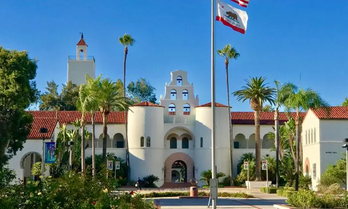 The campus of San Diego State University, San Diego, Calif., Aug. 20, 2019. San Diego State University is the latest American university to shut down its Confucius Institute. (Gisela Sommer/The Epoch Times)